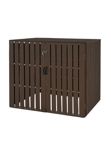 MCW 2er-/4er-WPC-Mülltonnenverkleidung J28, Braun