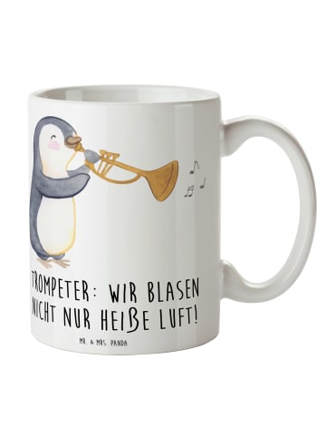 Mr. & Mrs. Panda Tasse Trompete Kunst mit Spruch in Weiß