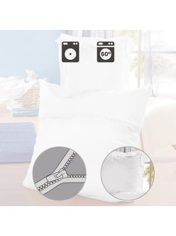 Erwin Müller Linon Baby-Bettwäsche in weiß