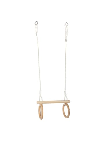 small foot 2in1 Schaukeltrapez mit Turnringen aus Holz in brown
