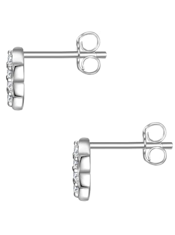 Glanzstücke München Ohrstecker Stern aus Sterling Silber mit Zirkonia in silber