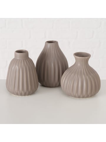 Boltze Vase Esko 3er-Set in grau
