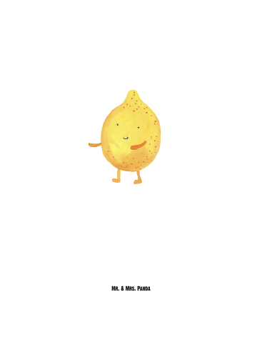 Mr. & Mrs. Panda Wasserflasche Beste Freunde Zitrone mit Spruch in Weiß