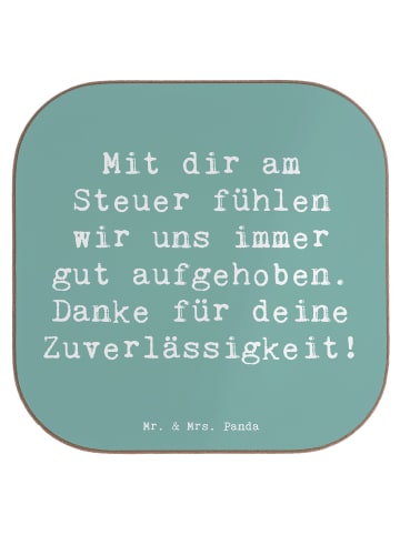 Mr. & Mrs. Panda Glasuntersetzer Spruch Busfahrer Sicherheit mit... in Meeresbrise