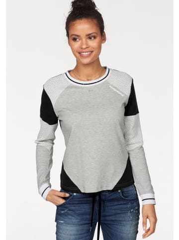 Kangaroos Sweatshirt in schwarz-hellgrau-meliert