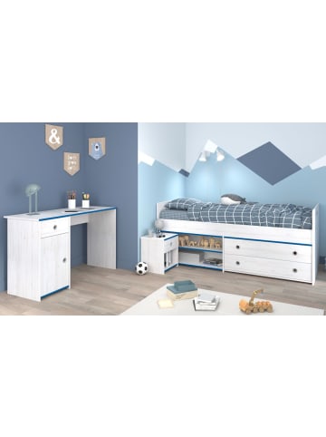 Parisot Jugendzimmer Set Stauraumbett 90 x 200 Schreibtisch Nachttisch