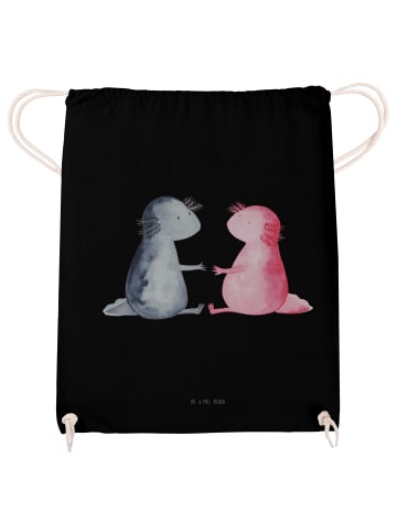 Mr. & Mrs. Panda Gymnastiktasche Axolotl Liebe ohne Spruch in Schwarz