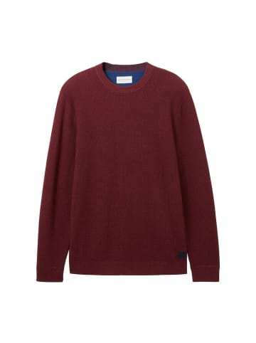 Tom Tailor Pullover in tawny port red melange