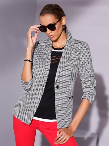 creation L Blazer in ecru-schwarz-gemustert