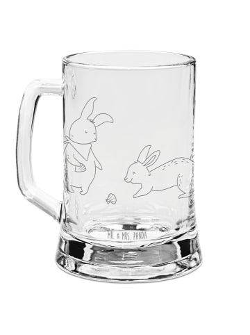 Mr. & Mrs. Panda Bierglas Hasen Muschel ohne Spruch in Transparent