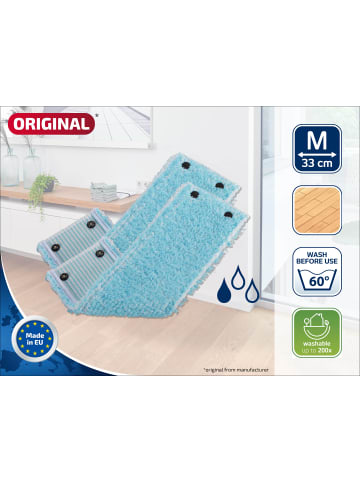Leifheit  Wischbezug CLEAN TWIST M/Combi M super soft 2er weiß türkis 42,0 x 14,0 x 1,0cm