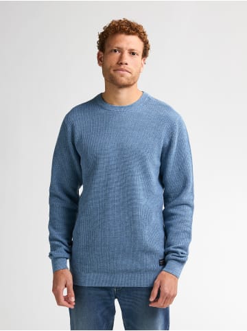 Petrol Industries Melierter Pulover Lincoln in Blau