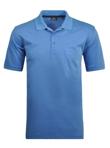 Ragman Poloshirt mit Brusttasche in Aqua