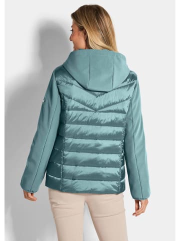 GOLDNER Sportive Steppjacke mit Kapuze in graugrün