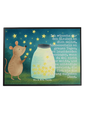 Mr. & Mrs. Panda Tischschoner Maus Sterne Design mit Spruch in Weiß