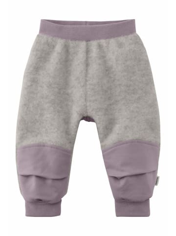 Hessnatur Hessnatur Wollfleece Hose mit Softshell aus Bio-Merinowolle in hellgrau