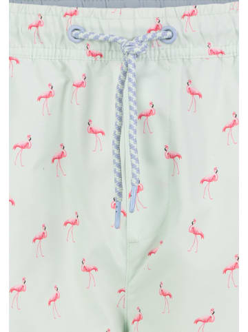 Sublevel Badehose Allover Print Freizeit Strandlook in Grün
