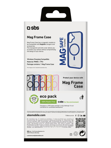 Apple SBS TEMAGCOLIP1661B, Cover, Apple, iPhone 16, 15,5 cm (6.1"), Blau, Transparent