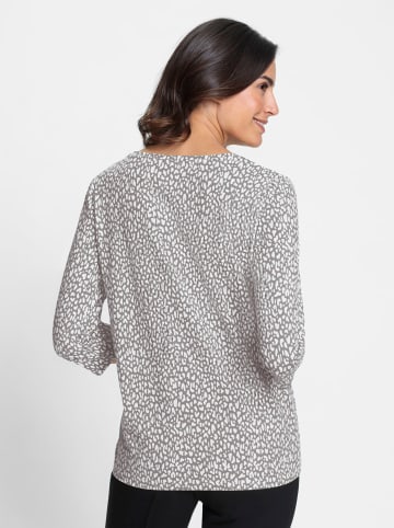 WITT WEIDEN Shirt in weiß-grau-bedruckt