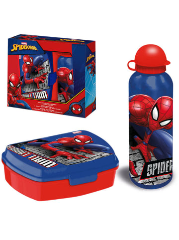 Kids Licensing Lunchset Spiderman Brotdose Alu Trinkflasche Marvel 3 Jahre