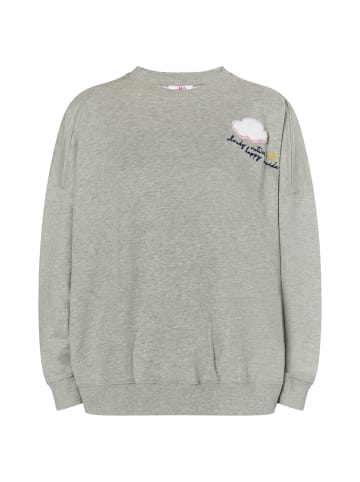 myMo Damen Sweatshirt Cropped in Grau Melange