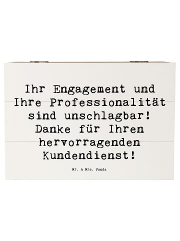 Mr. & Mrs. Panda Aufbewahrungsbox aus Holz Spruch Kundendienstmi... in Weiß