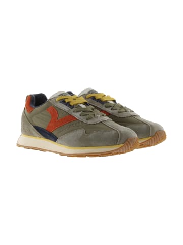 Victoria Low-Top-Sneaker aus Leder, „Root Washed“ Grün