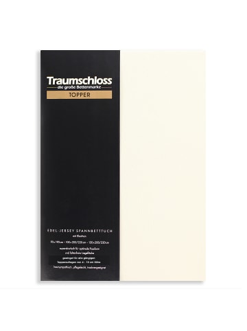 Traumschloss Topper Edel-Jersey Spannbettlaken in creme