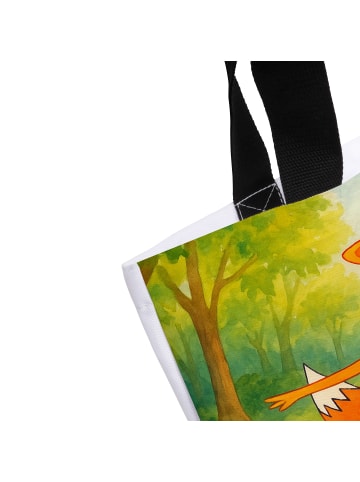 Mr. & Mrs. Panda Tote Bag Fuchs Ballerina Design ohne Spruch in Weiß