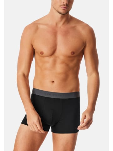 Schiesser Retro Short / Pant 95/5 Cotton in Dunkelblau / schwarz