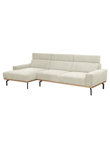 58 aufm Kessel SOFA mit Longchair links Katrien Cordstoff creme