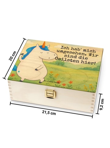Mr. & Mrs. Panda Teebox Einhorn Mann Design mit Spruch in Weiß