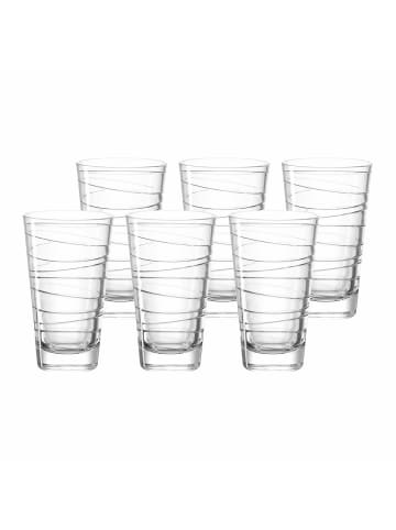 LEONARDO 6er Set Trinkgläser Vario Struttura in 280 ml in transparent