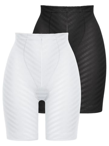 Felina 2er Pack Langbein Miederhose in schwarz weiss