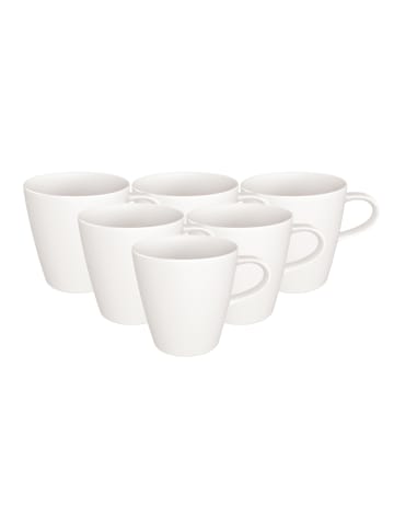 Villeroy & Boch 6er Set Kaffeebecher Manufacture Rock Blanc 290 ml weiß in weiß