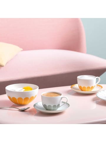 Villeroy & Boch Kaffeetasse mit Untertasse Fleur Couleur in 160 ml in Vert