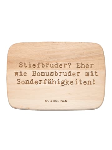 Mr. & Mrs. Panda Holzbrettchen Spruch Stiefbruder mit Spruch in Transparent