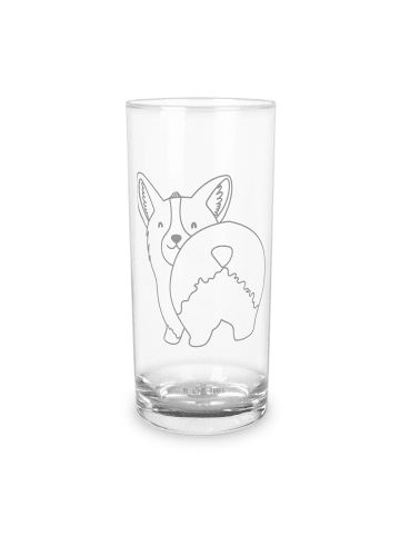 Mr. & Mrs. Panda Blümchentailglas Corgi Po ohne Spruch in Transparent