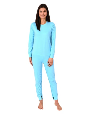 NORMANN Pflegeoverall langarm Reißverschluss Rücken und Bein - 88691 in türkis