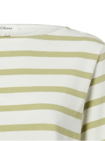 s.Oliver Sweatshirt in kiwi weiß