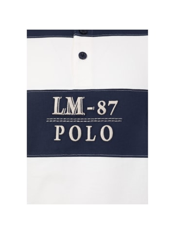 La Martina Poloshirt MCP015 in blau/weiss