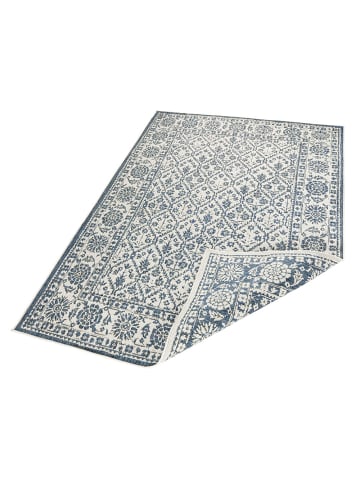 NORTHRUGS In- & Outdoor Wendeteppich Curacao Blau Creme