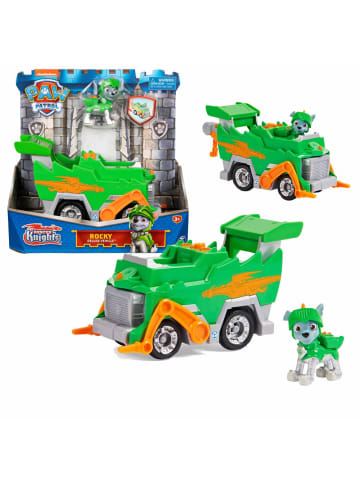 Paw Patrol Fahrzeug Rescue Knights | Paw Patrol | Deluxe Auto mit Spiel-Figur in Rocky