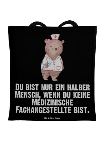 Mr. & Mrs. Panda Tragetasche Medizinische Fachangestellte Herz m... in Schwarz