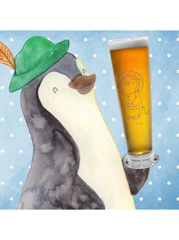 Mr. & Mrs. Panda Weißbierglas Löwe Astrologie ohne Spruch in Transparent