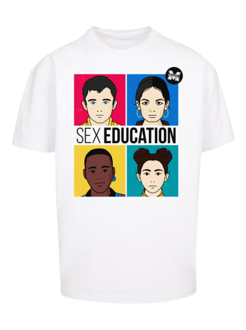 F4NT4STIC Oversize T-Shirt Sex Education Teen Illustrated in weiß
