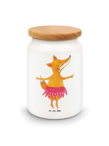 Mr. & Mrs. Panda Kaffeedose Fuchs Ballerina ohne Spruch in Weiß
