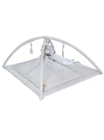 roba roba Style 2in1 Krabbeldecke – Spielbogen & Wickelauflage, silbergrau