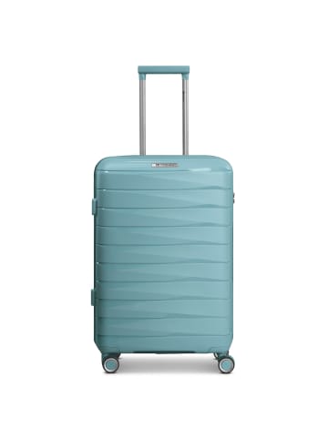 Franky London 4 Rollen Trolley M 65 cm mit Dehnfalte mint green