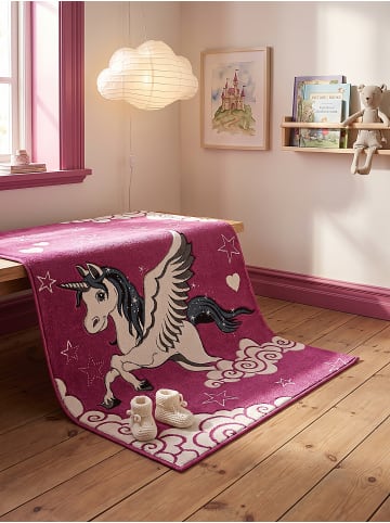 KADIMA DESIGN Kinderteppich Kinder-Motiv Kinderzimmer pflegeleicht Spielzimmer in Fuchsia